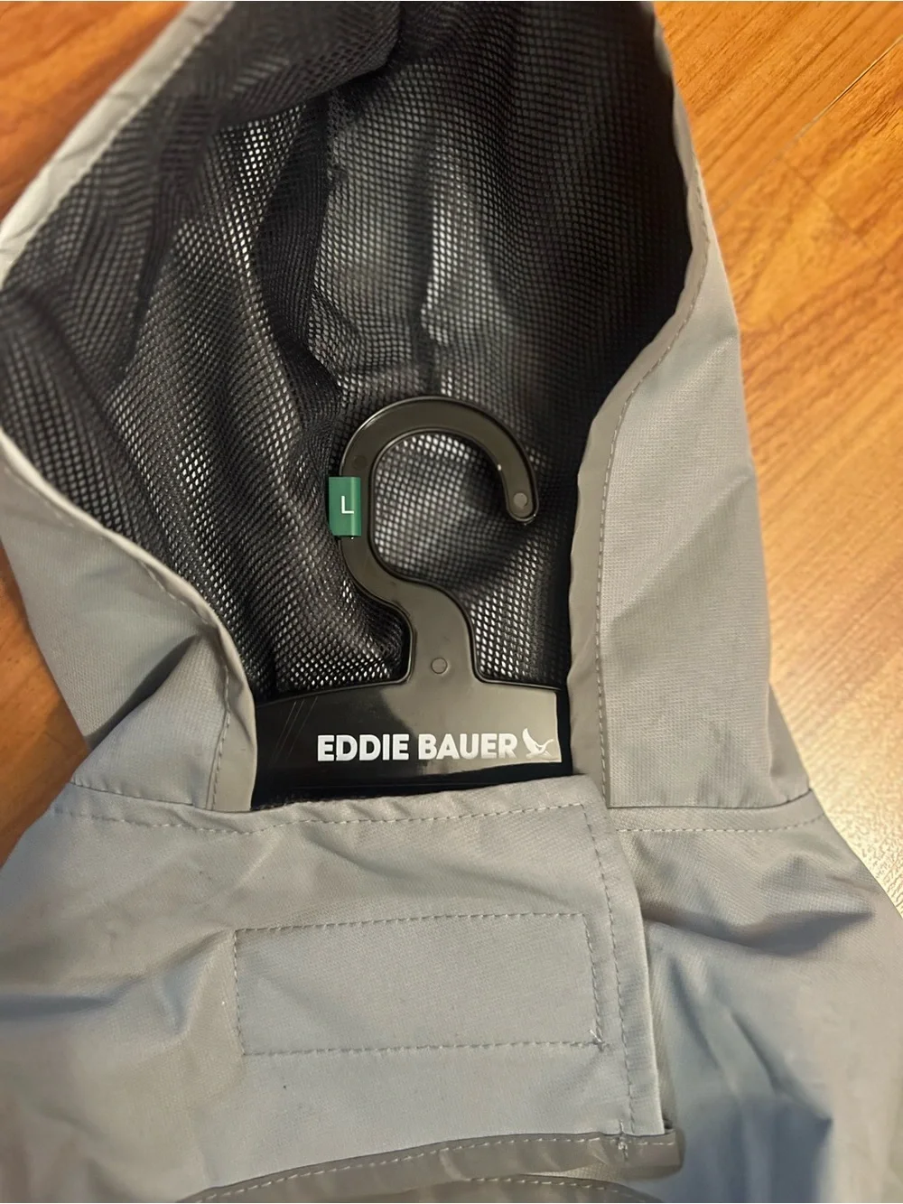 Eddie Bauer Pet Waterproof Dog Windbreaker Reflective LARGE Pink Gray Hooded NWT
